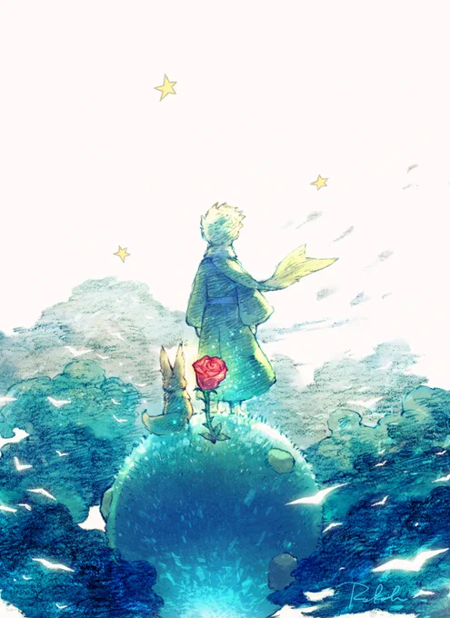 前に描いたものだけど 彼が花の微笑む日々にSkyへ帰ってきたので 