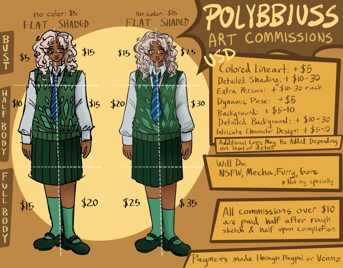 polybbiuss's tweet image. OPENING COMMISSIONS!!!!! will only be taking a few at a time so check my profile to see if im taking new ones. prices may change over time. DM me if you'd like to commission me or if you'd like more information :D