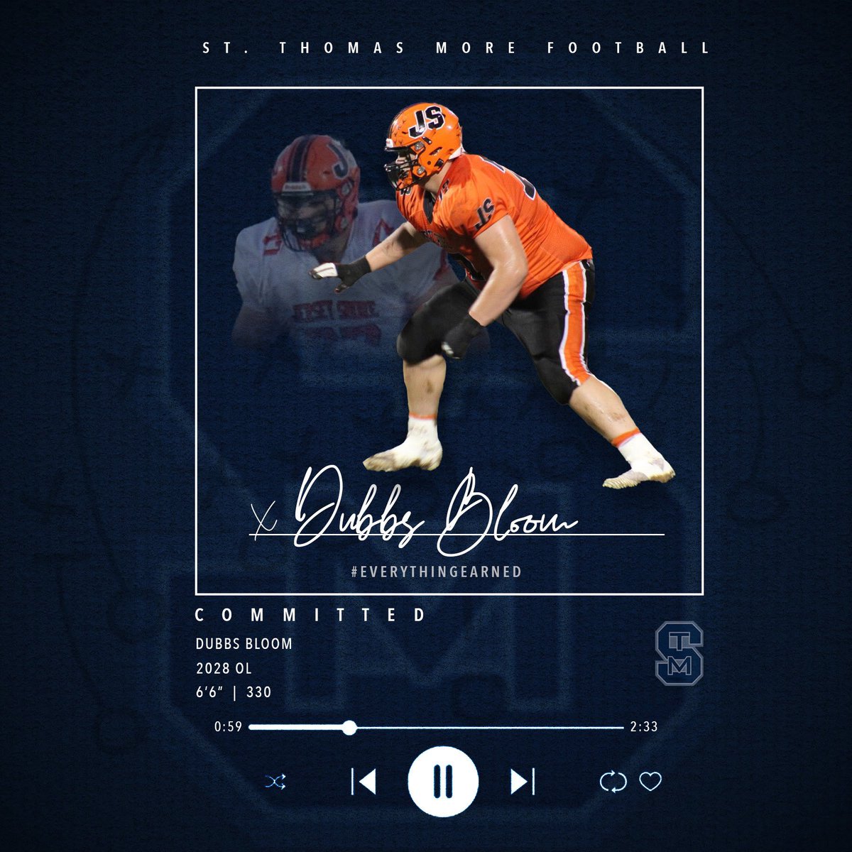 Dubbs Bloom (@dubbsbloom77) on Twitter photo I want to thank my parents, family, and coaches for everything they’ve done for me. I will now be enrolling at <a href="/STMCT_Football/">St. Thomas More Football</a> as a 2028 recruit! <a href="/Coach_Ander5on/">Coach Anderson</a> I want to thank my parents, family, and coaches for everything they’ve done for me. I will now be enrolling at <a href="/STMCT_Football/">St. Thomas More Football</a> as a 2028 recruit! <a href="/Coach_Ander5on/">Coach Anderson</a>