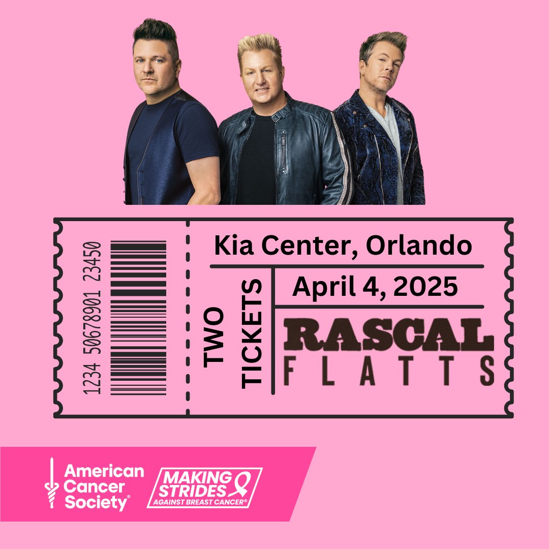 msabcjax's tweet photo. North and Central Florida MSABC Contest!!!
Don’t miss out on a chance to see Rascal Flatts in concert! Sign up and raise $100 between 3/24-3/31 for a chance to win two tickets to see Rascal Flatts on Friday, April 4, in Orlando. You'll receive one entry for every $100 you raise! https://t.co/bN6FtRK85v