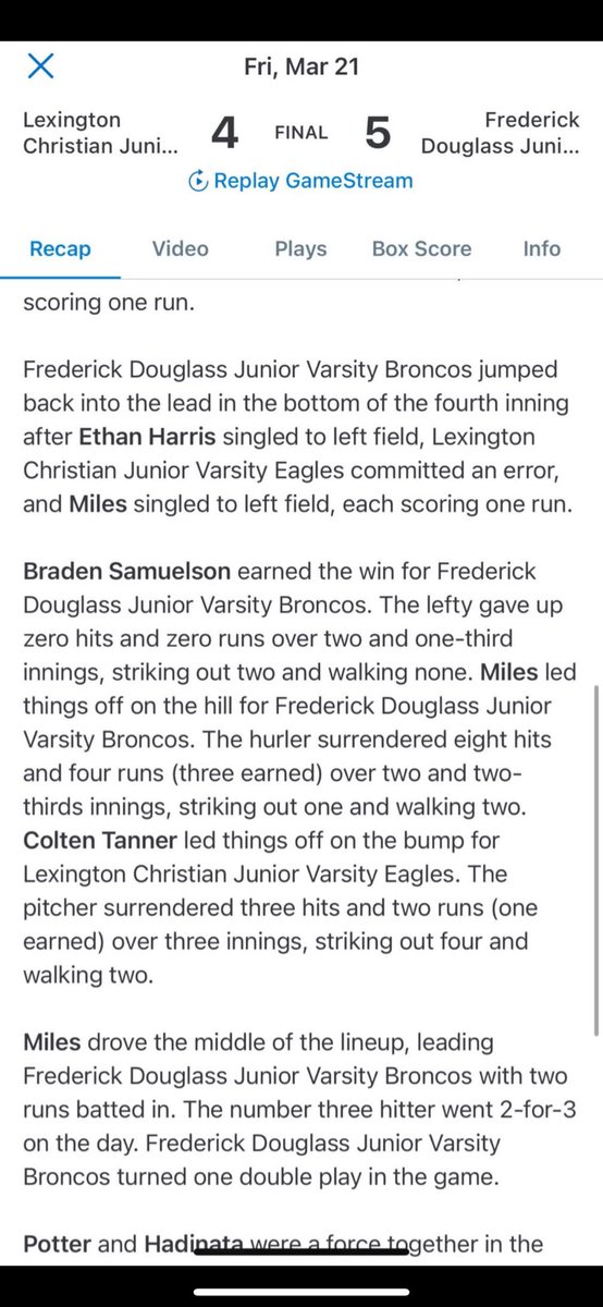 ScottMiles2028's tweet photo. Great Friday win at the legends field against LCA 5-4! https://t.co/MmqaiHPWen