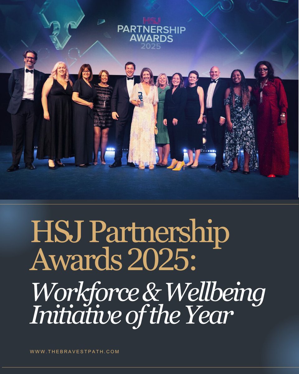 The Bravest Path (@bravestpath) on Twitter photo 🏆 We’ve won the HSJ Partnership Award 2025 for Workforce & Wellbeing Initiative of the Year with our Braver than Before® programme!
Huge thanks to <a href="/OxfordHealthNHS/">Oxford Health NHS FT</a> <a href="/NHSEngland/">NHS England</a> <a href="/LeedsHospitals/">Leeds Teaching Hospitals</a> <a href="/MKHospital/">Milton Keynes University Hospital NHS FT</a> <a href="/UHSussex/">University Hospitals Sussex</a>.
🎥 Watch: bit.ly/workforce-well…
#HSJPartnershipAwards 🏆 We’ve won the HSJ Partnership Award 2025 for Workforce & Wellbeing Initiative of the Year with our Braver than Before® programme!
Huge thanks to <a href="/OxfordHealthNHS/">Oxford Health NHS FT</a> <a href="/NHSEngland/">NHS England</a> <a href="/LeedsHospitals/">Leeds Teaching Hospitals</a> <a href="/MKHospital/">Milton Keynes University Hospital NHS FT</a> <a href="/UHSussex/">University Hospitals Sussex</a>.
🎥 Watch: bit.ly/workforce-well…
#HSJPartnershipAwards