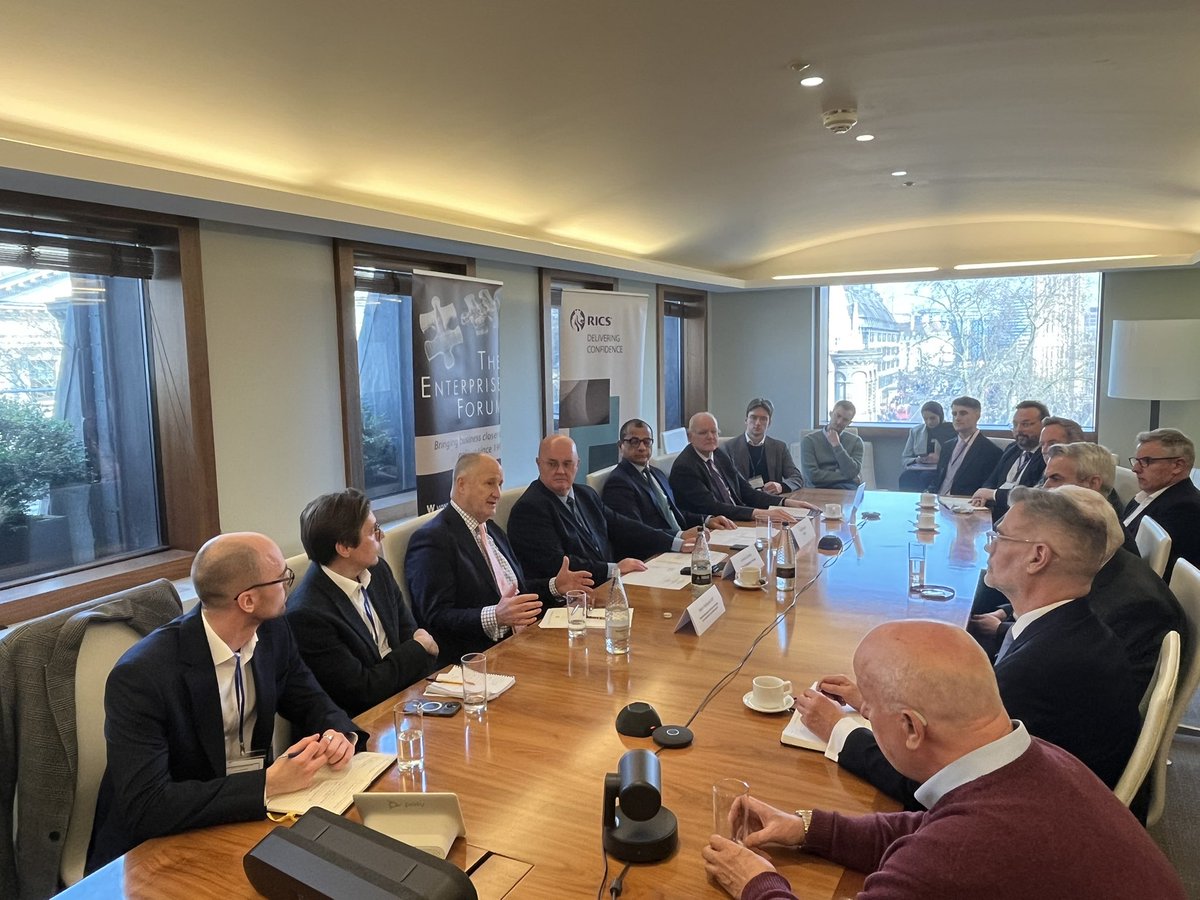 EntForumUK's tweet image. A huge thank you to @kevinhollinrake Shadow Secretary of Housing, Communities and Local Government for joining @EntForumUK’s members on the future of Housing, Infrastructure and Planning in our communities. And thank you also to our kind hosts @RICSnews.