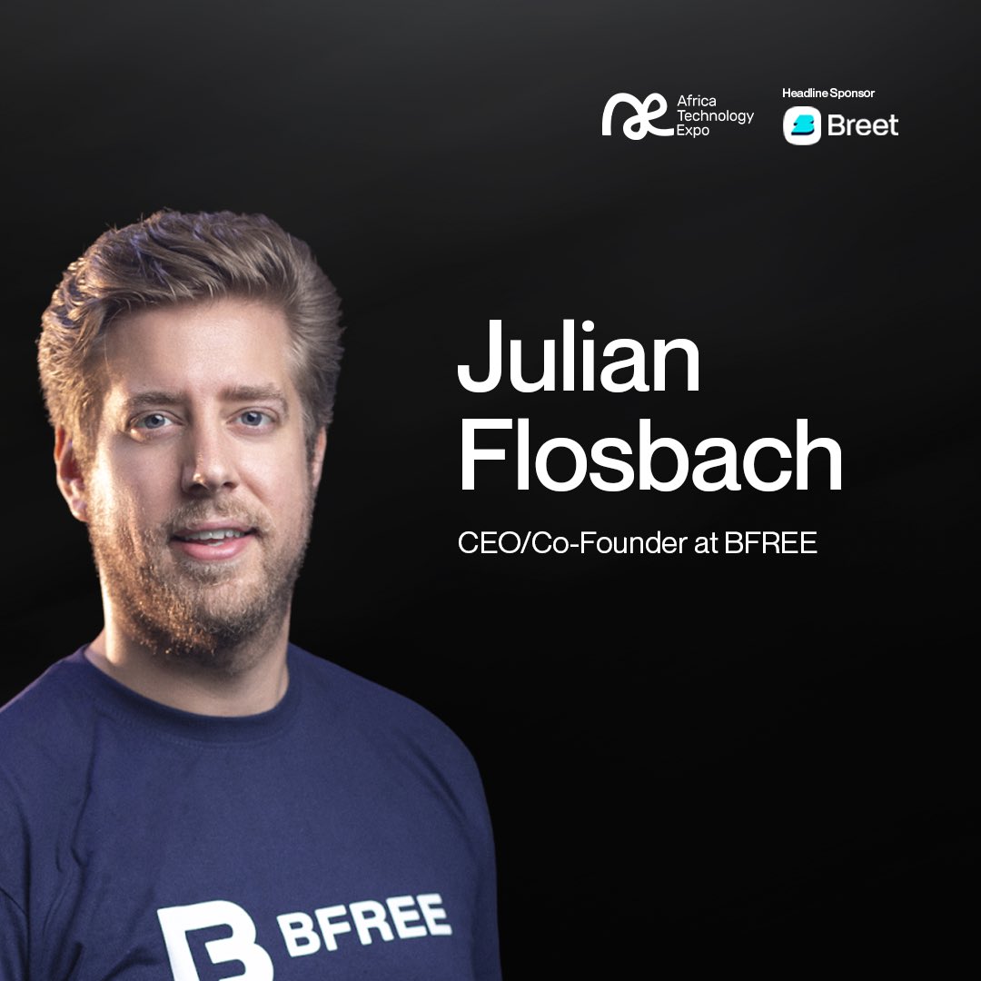 techexpohq's tweet photo. Welcoming @FlosbachJulian on board our speakers at #ATE2025 

@FlosbachJulian is the CEO/Co-founder of @bfree_global where they're leading emerging markets on ethical credit management.

June 21st | Lagos, Nigeria 

https://t.co/vChCavT1aP 

#AfricaTechExpo #Spark #ATEXLagos https://t.co/jqj42DcTFs