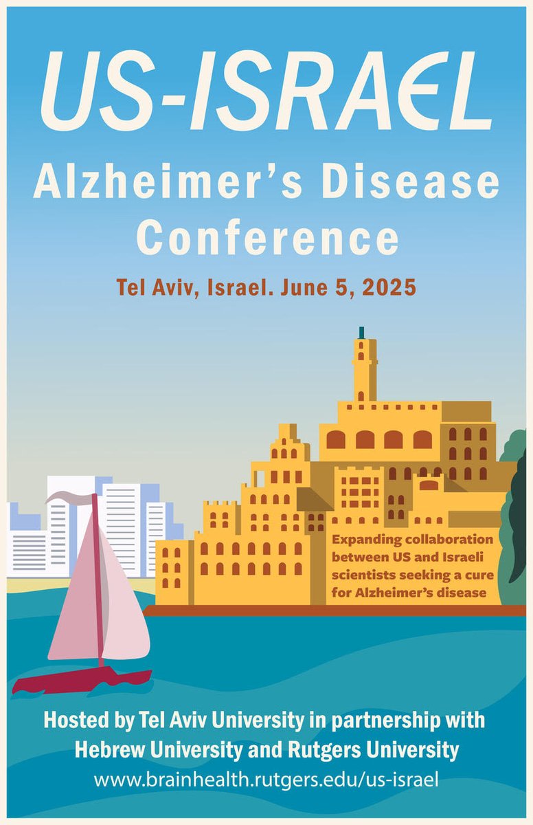 usisraelbsf's tweet image. Join top U.S. & Israeli researchers at the U.S.-Israel Alzheimer’s Disease Conference on June 5, 2025, at @TelAvivUni. A key event for advancing Alzheimer’s research & fostering future BSF collaborations.
🔗 More info & registration: brainhealth.rutgers.edu/program-and-sp…
