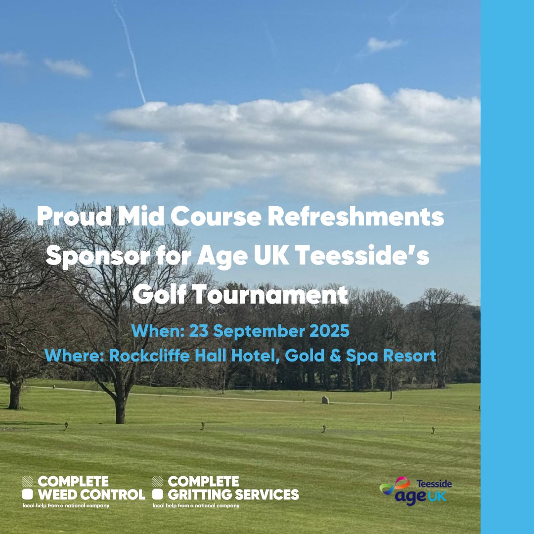 We're proud to be a sponsor at Age UK Teesside’s Golf Tournament this September at Rockliffe Hall Hotel, Golf &amp; Spa Resort. 

Don't miss our putting green competition, great prizes are up for grabs!

Secure your spot now: ageuk.org.uk/teesside/get-i…
