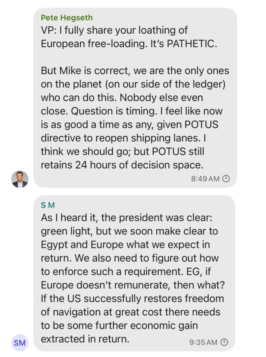 BREAKING

Jeffrey Goldberg, the editor-in-chief of The Atlantic, was accidentally included in a Signal group chat with top Trump administration officials, where top-secret war plans related to Yemen were shared.

Full Story: bit.ly/4c4hqW2