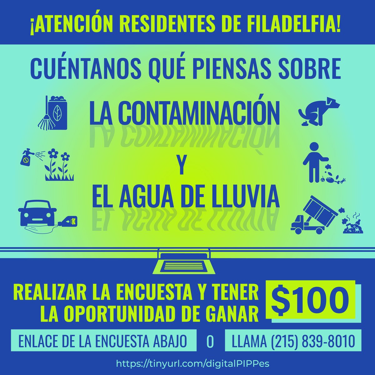 PhillyH2O's tweet photo. Let us know your thoughts about rainwater and pollution by taking PWD and Pennsylvania Environmental Council's survey for a chance to win $100!
English: https://t.co/87VmRAMA8w
Española: https://t.co/v8xR7rFWJ5 https://t.co/5iEtgGxmru