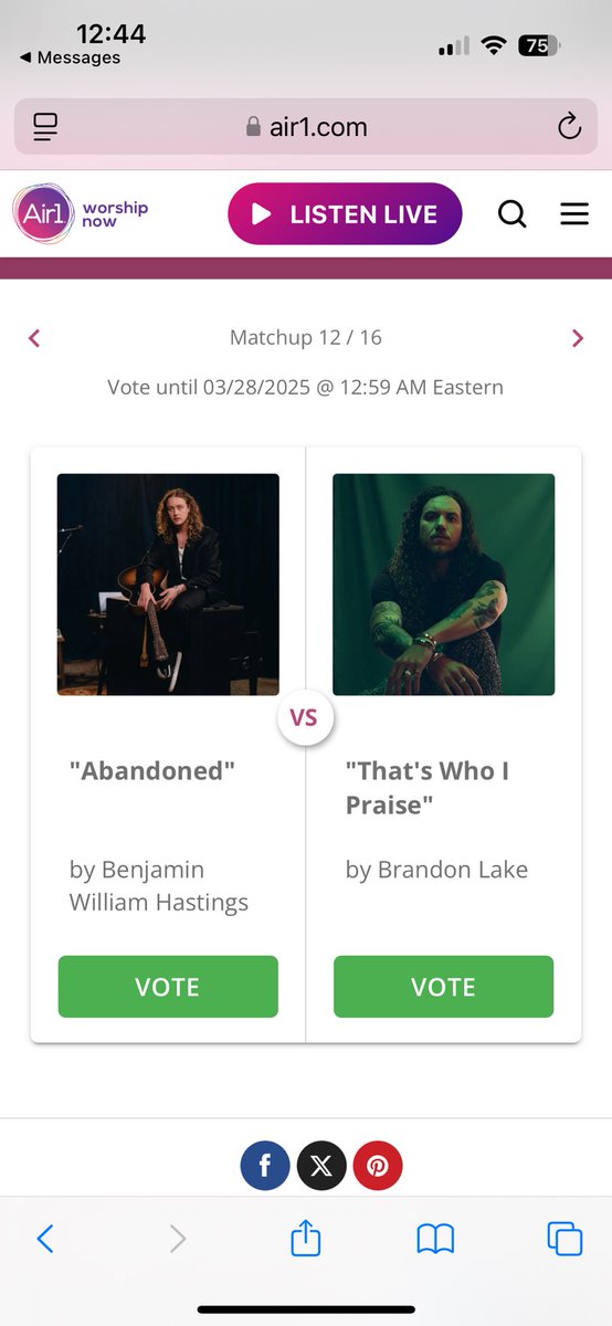 C_Danielle16's tweet photo. Hey @air1radio how do I possibly choose between these songs/artists!?! https://t.co/ssLMlRJuZA
