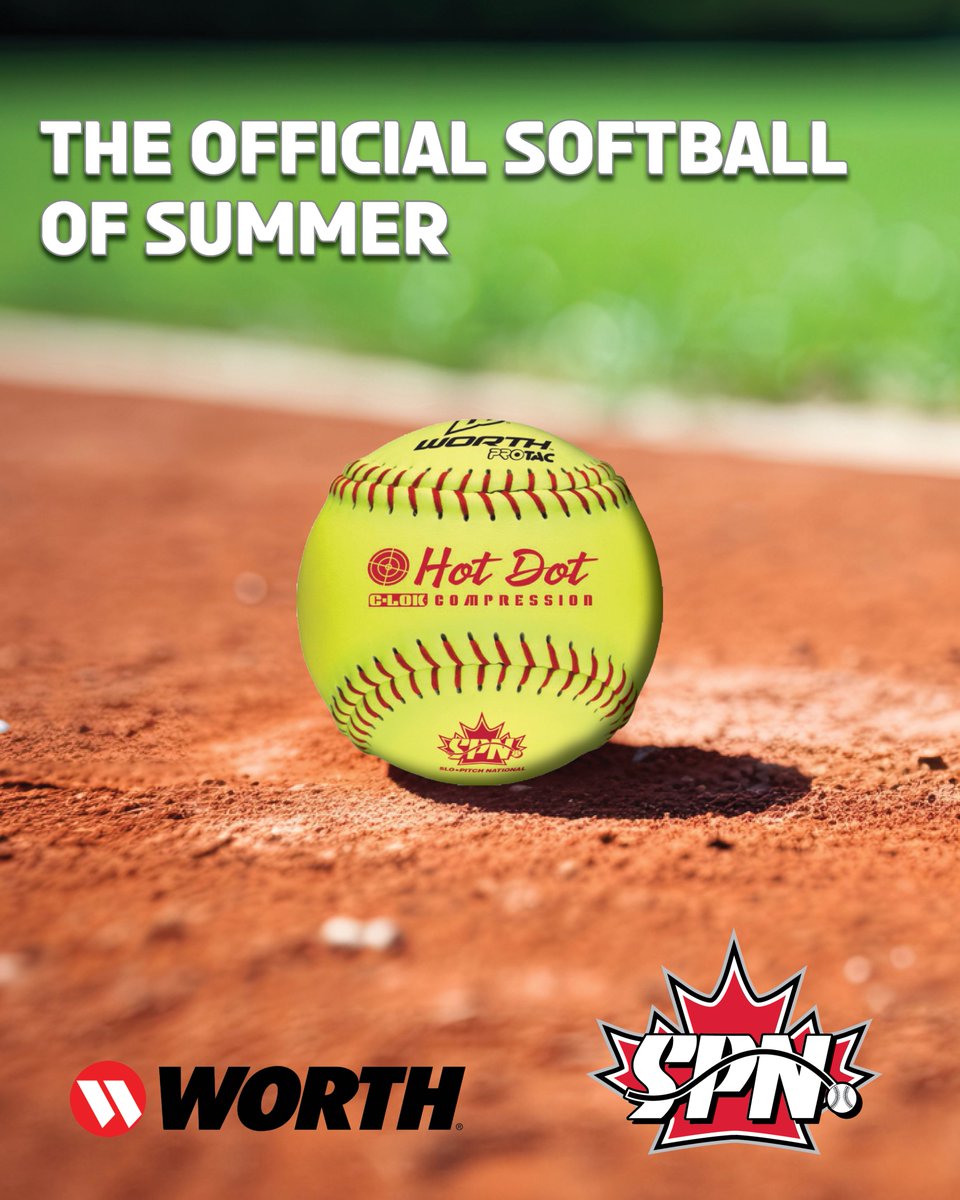The official softball of summer.

Order your <a href="/WorthCanada/">Worth Sports Canada</a> balls 𝗻𝗼𝘄 for the 2025 season.

#playslopitch #2025season #slopitchnational