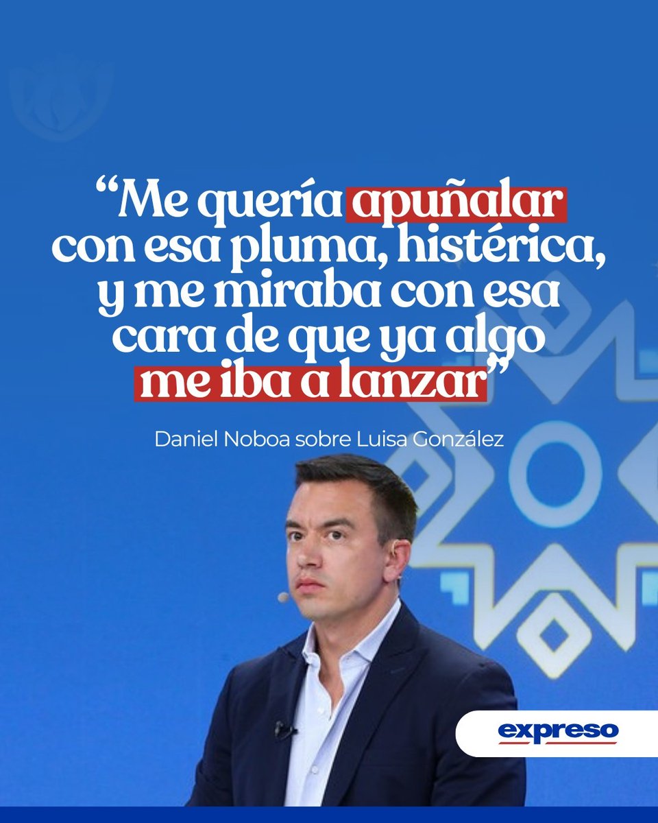 ElenaDeQuito's tweet photo. Este discursito ya lo conocemos de memoria las mujeres. Cuando mostramos liderazgo, cuando exponemos ideas con firmeza, cuando levantamos la voz exigiendo respeto, somos tachadas de "histéricas", "ofuscadas", "mal dadas", "hormonales".
Noboa es un misógino a tiempo completo y su estrategia es denigrar a Luisa.
¿Cuánto va a calar eso en una sociedad machista como la ecuatoriana?