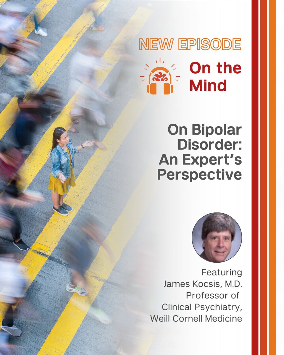 Weill Cornell Medicine Psychiatry (@wcmpsychiatry) on Twitter photo Ahead of #WorldBipolarDay, our latest #OntheMind episode decodes the complexities of bipolar disorder. Tune in to hear Dr. Daniel Knoepflmacher and Dr. James Kocsis of <a href="/WeillCornell/">Weill Cornell Medicine</a> discuss its symptoms, management tips and more: bit.ly/4c7znCX #BipolarStrong Ahead of #WorldBipolarDay, our latest #OntheMind episode decodes the complexities of bipolar disorder. Tune in to hear Dr. Daniel Knoepflmacher and Dr. James Kocsis of <a href="/WeillCornell/">Weill Cornell Medicine</a> discuss its symptoms, management tips and more: bit.ly/4c7znCX #BipolarStrong