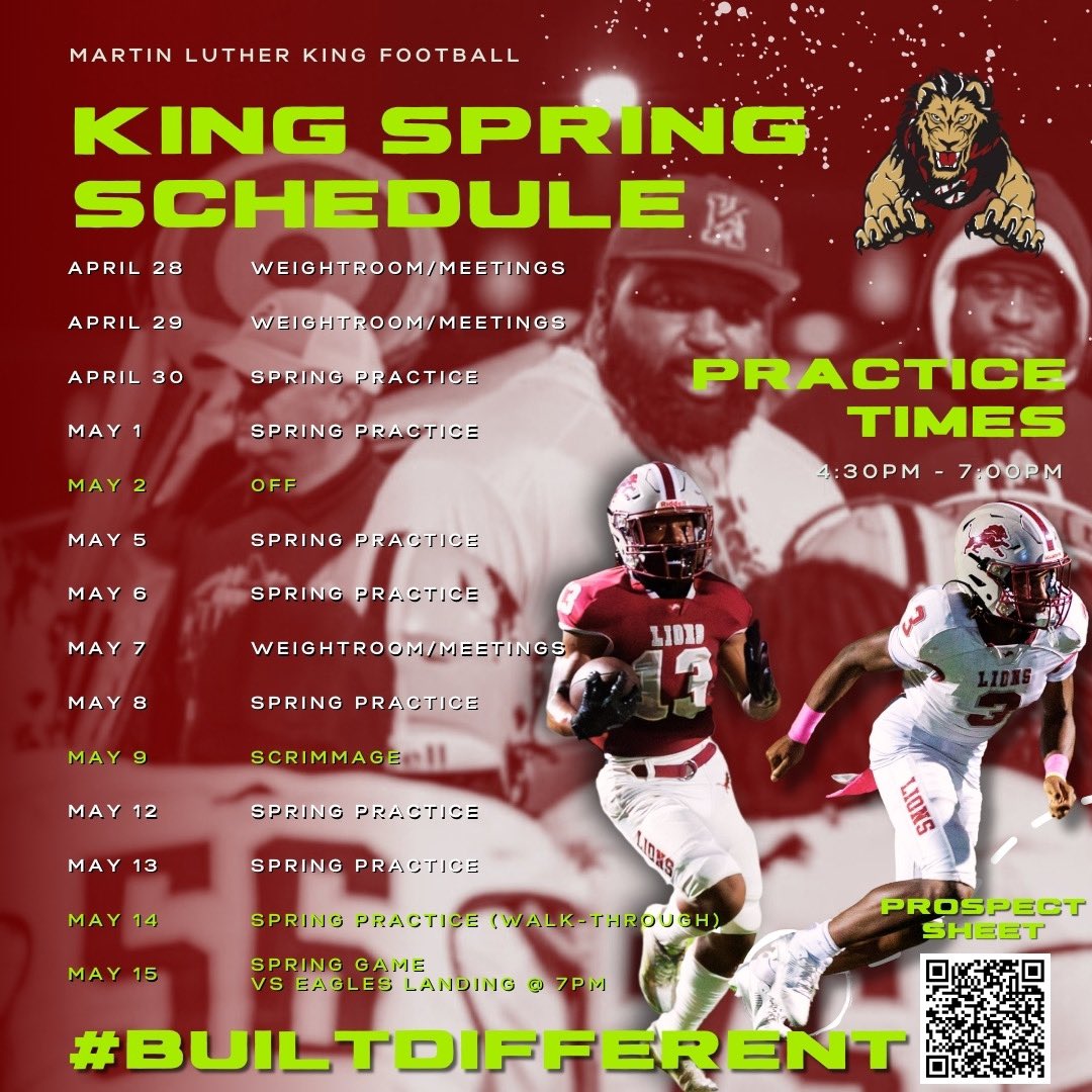 2025 Spring Schedule