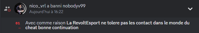 Revoltesport__'s tweet photo. La RevoltEsport a pris des mesure contre @denzzz_12 et @ShadowStryk1 qui ont été banni pour cause de toxicité et surtout quand nous avons appris qu'ils était en connaissance avec des vendeurs de cheat la sanction a était immédiate. https://t.co/SY8xr4nAtO