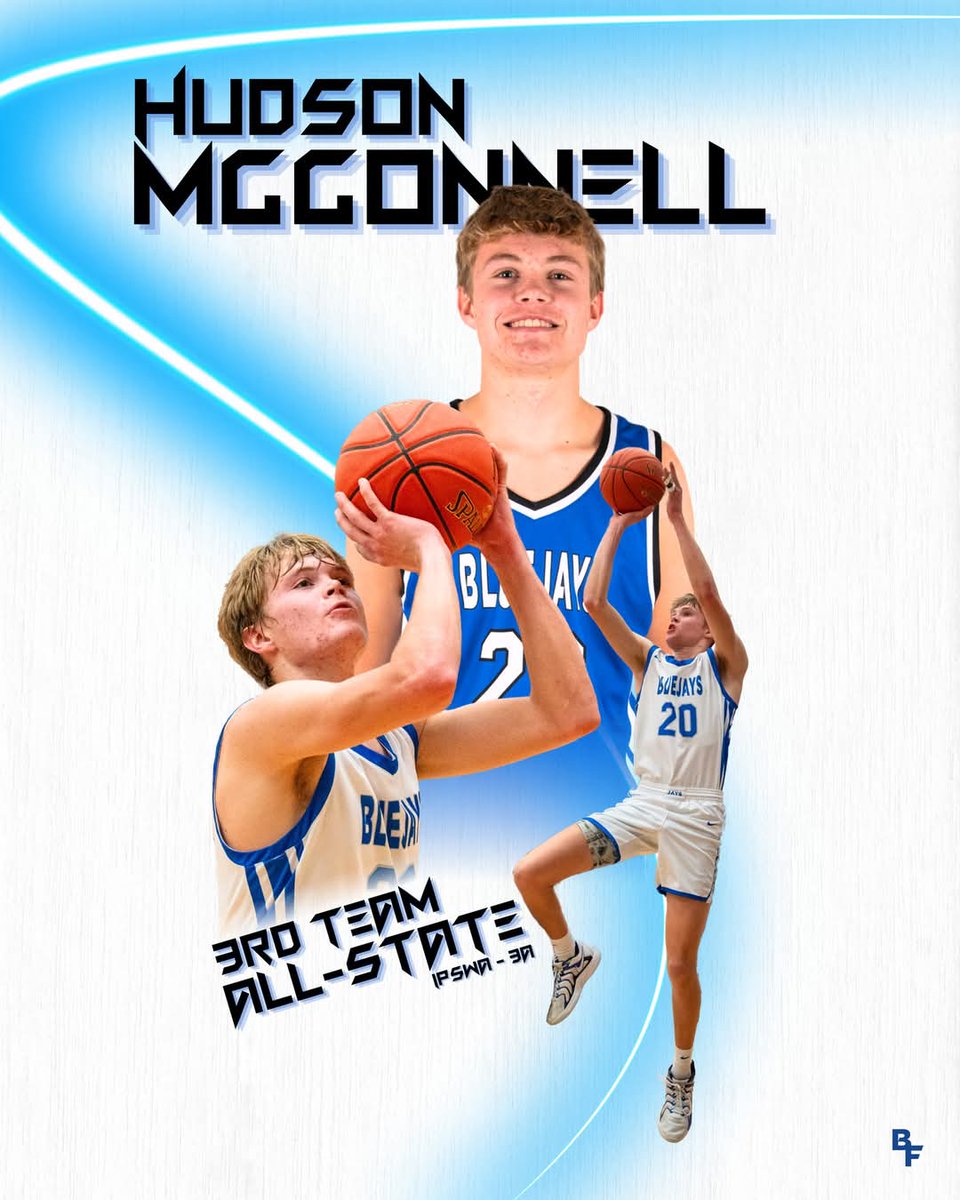Congrats to senior Hudson McConnell, who was named to the 3rd Team All-State by the Iowa Print Sports Writers Association!