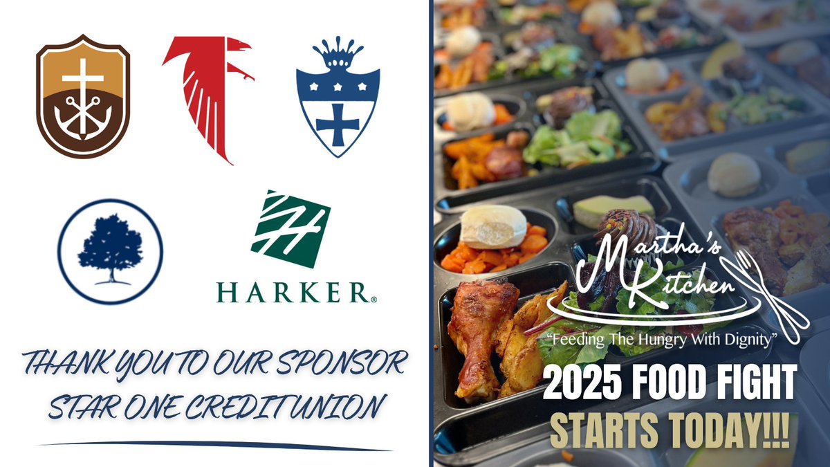 Martha's Kitchen (@kitchenmarthas) on Twitter photo The Martha’s Kitchen #FoodFight starts TODAY!
Huge #THANKYOU to these incredible schools!
Shoutout to our Event Sponsor <a href="/StarOneCU/">Star One Credit Union</a>!
Visit: marthas-kitchen.org/foodfight today!
#FoodSecurity #FoodRescue #SantaClaraCounty The Martha’s Kitchen #FoodFight starts TODAY!
Huge #THANKYOU to these incredible schools!
Shoutout to our Event Sponsor <a href="/StarOneCU/">Star One Credit Union</a>!
Visit: marthas-kitchen.org/foodfight today!
#FoodSecurity #FoodRescue #SantaClaraCounty