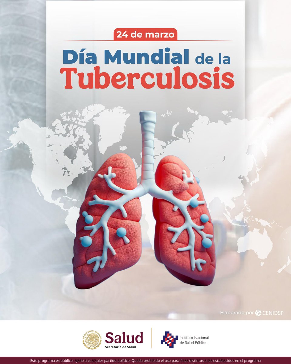 La tuberculosis, que hoy asociamos principalmente a infecciones pulmonares, también puede afectar otros órganos del cuerpo, como los ganglios linfáticos, genitales, huesos, articulaciones, meninges, etc. 🫁🦠

📝 Consulta: insp.mx/avisos/un-vist…

#DíaMundialDeLaTuberculosis