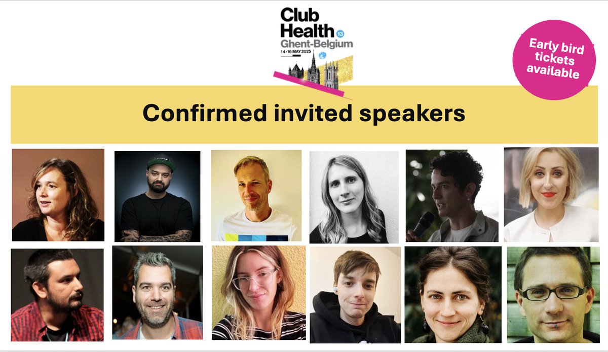 Club Health Ghent 2025 (@clubhconference) on Twitter photo Club Health Ghent is accepting late-breaking abstracts. Early bird tickets available. theclubhealthconference.com
<a href="/ZaraQuigg/">Zara Quigg</a> <a href="/FMeasham/">Fiona Measham</a> <a href="/Sarahcmorton/">Sarah Morton</a>
<a href="/nightologists/">International Night Studies Network</a> <a href="/irefrea/">IREFREA Portugal</a> <a href="/IrefreaEs/">IREFREA España</a> <a href="/EUDrugsAgency/">European Union Drugs Agency (EUDA)</a>
<a href="/PHIWHOviolence/">PHI WHO CC for Violence Prevention</a> Club Health Ghent is accepting late-breaking abstracts. Early bird tickets available. theclubhealthconference.com
<a href="/ZaraQuigg/">Zara Quigg</a> <a href="/FMeasham/">Fiona Measham</a> <a href="/Sarahcmorton/">Sarah Morton</a>
<a href="/nightologists/">International Night Studies Network</a> <a href="/irefrea/">IREFREA Portugal</a> <a href="/IrefreaEs/">IREFREA España</a> <a href="/EUDrugsAgency/">European Union Drugs Agency (EUDA)</a>
<a href="/PHIWHOviolence/">PHI WHO CC for Violence Prevention</a>