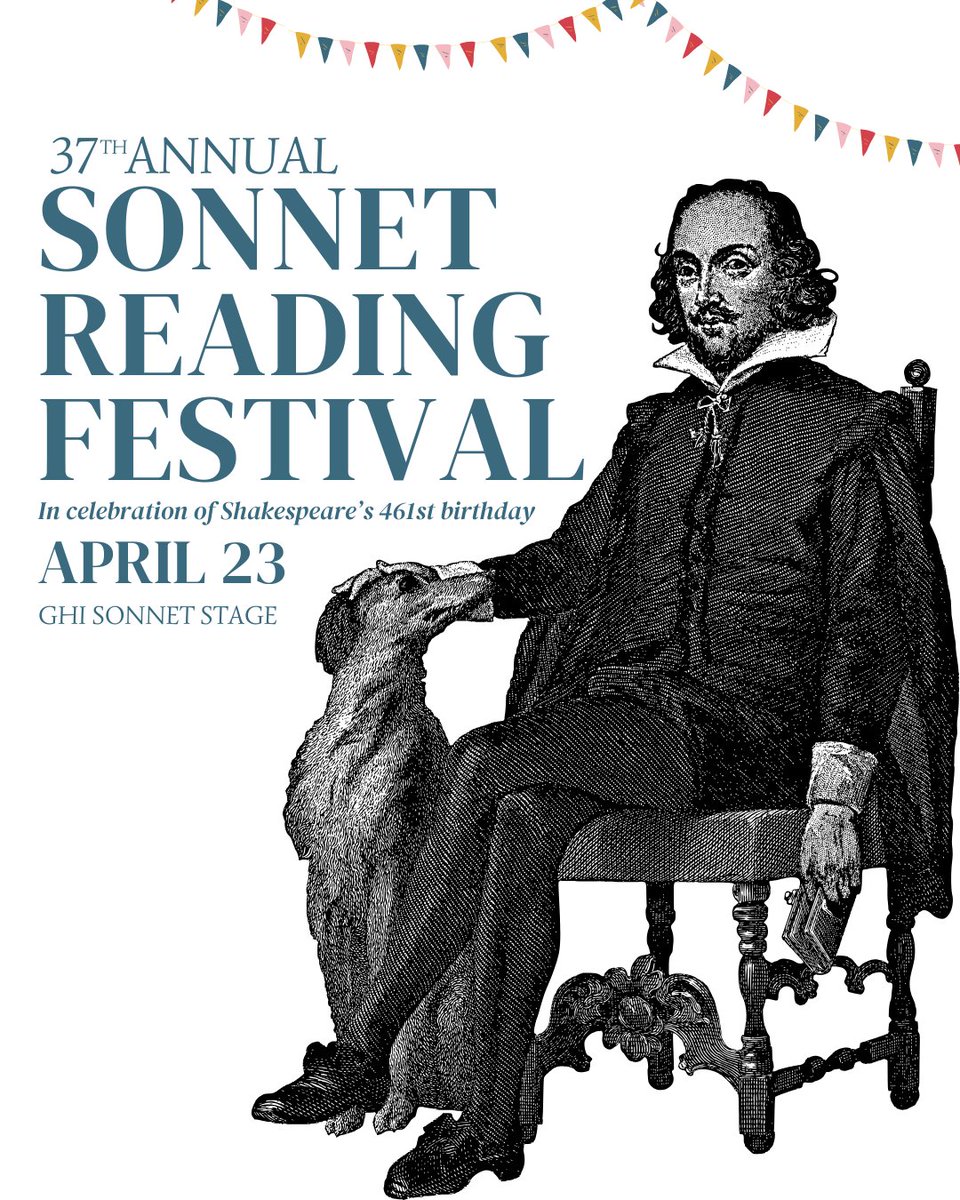STAHumanities's tweet photo. Man, he's getting old!

Come celebrate the bard's birthday with us on April 23 for the 37th Annual Sonnet Reading Festival!

There's still time to sign up for your sonnet!

Head to your email for the sign up link and reserve your spot.

#saintanselm #grapponehumanitiesinstitute https://t.co/zf0IL1TTo6