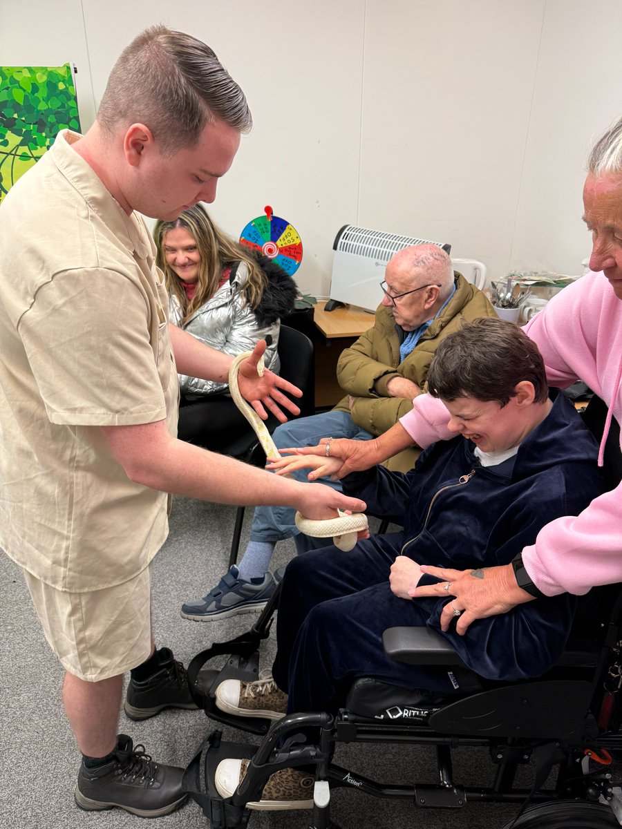 Our supported people and some members of the local Salford community experienced something a little out of the ordinary recently. We met and learnt about a range of exotic animals!

A massive thank you to Torr’s Exotics Mobile Petting Zoo for the experience! 🐍🦎
