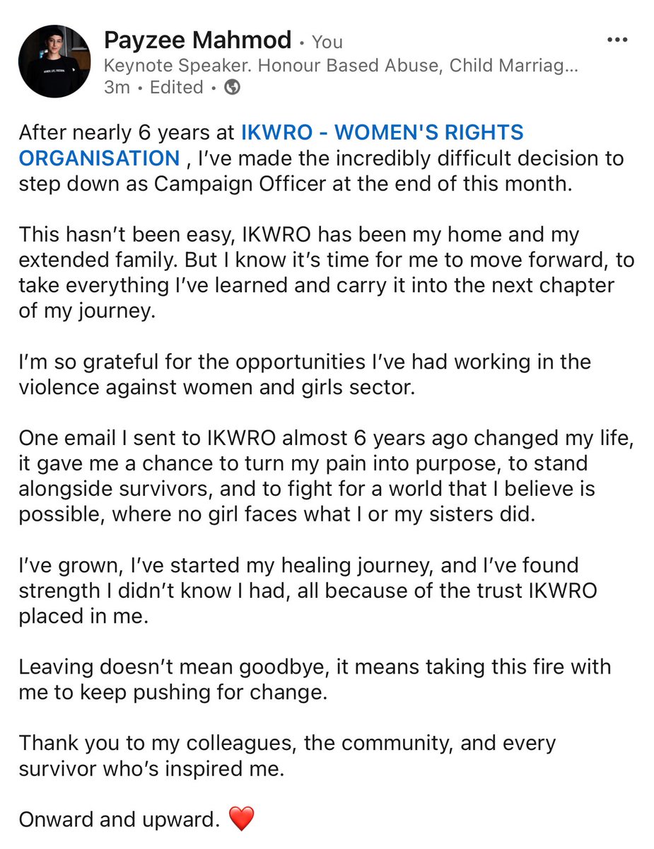 Payzee (@payzeemalika) on Twitter photo To every individual I’ve met on this journey, thank you, I appreciate you ❤️
<a href="/IKWRO/">IKWRO</a> <a href="/DianaNammi/">Diana Nammi</a> - thank you for showing me the power of collective strength, kindness and compassion ❤️🩹 To every individual I’ve met on this journey, thank you, I appreciate you ❤️
<a href="/IKWRO/">IKWRO</a> <a href="/DianaNammi/">Diana Nammi</a> - thank you for showing me the power of collective strength, kindness and compassion ❤️🩹