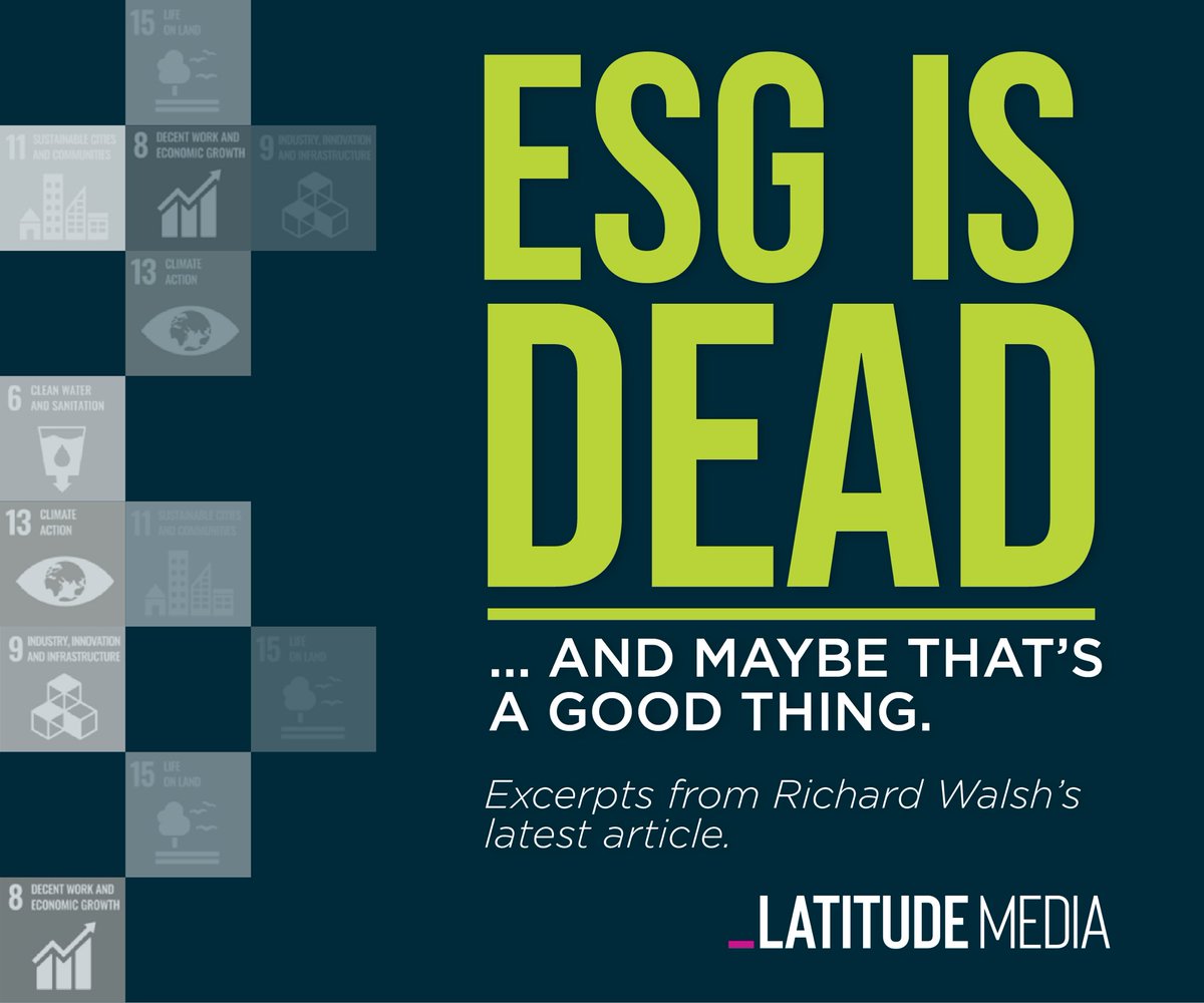 Madison_EI's tweet photo. In his latest for Latitude Media, Richard Walsh, explores why the once-dominant ESG framework is losing its grip—and what’s rising to take its place.

Richard unpacks what this means for business leaders navigating the new frontier of climate accountability.

Link in bio!👆 https://t.co/StOl72Y7F5