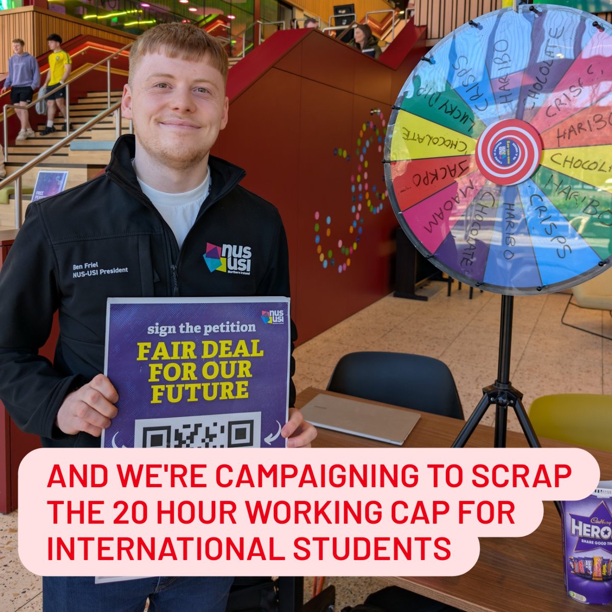 Money Monday! 🪙 Support our campaign to put more money in students' pockets. 🪙

We're petitioning to end age-based wage bands, scrap international student 20 work hour caps, &amp; get fair apprentice pay. 

Sign now! 👉 nus.org.uk/fair-deal-for-…

 #FairDealForOurFuture #MoneyMonday
