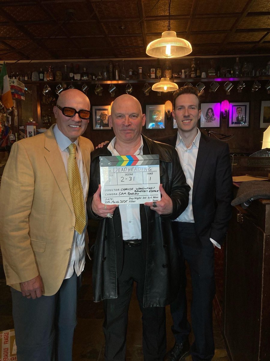 BenShockley1's tweet image. With Peter and Charlie Woodward on the short film DEADHEADING.