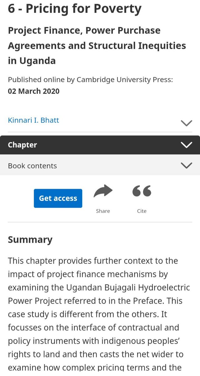 SilverKayondo's tweet image. If you study #ProjectFinance law at Cambridge University, you can&apos;t escape Bujagali as a case study on Power Purchase Agreements and how bad #energy deals create poverty.

The things you read about confessions of economic hitmen are real. Cost &amp;amp; tariff impact the entire #economy