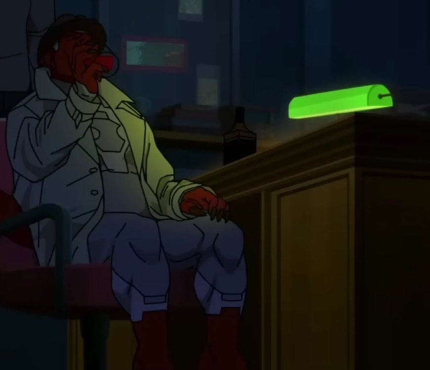 DEMONDETECTIV's tweet photo. pouring a drink for himself in a glass, before taking a sip ... work has been slow lately .

and he won't lie, without Cecil's intelligence, it's hard finding cases to crack . https://t.co/W9lCGCBszA