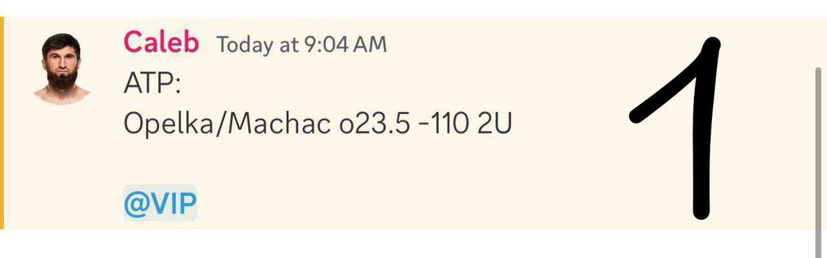 SyakiraAiman's tweet image. 1)#Caleb UFC
15$/week FREE for friends Carl Anthony.

2)#LEARLOCKS Tennis
10$/3days FREE for friends Carl Anthony.

3)#A11Bets Tennis 
20$/week FREE for friends Carl Anthony.

4)#NewmarkTennis Tennis Miami 
20$/week FREE for friends Carl Anthony.