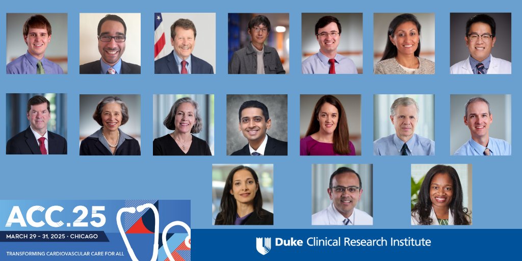 Duke Clinical Research Institute (@dcrinews) on Twitter photo This weekend is the start of #ACC25! Make sure you’re following our page in advance to stay up to date on all DCRI updates and sessions info. This weekend is the start of #ACC25! Make sure you’re following our page in advance to stay up to date on all DCRI updates and sessions info.