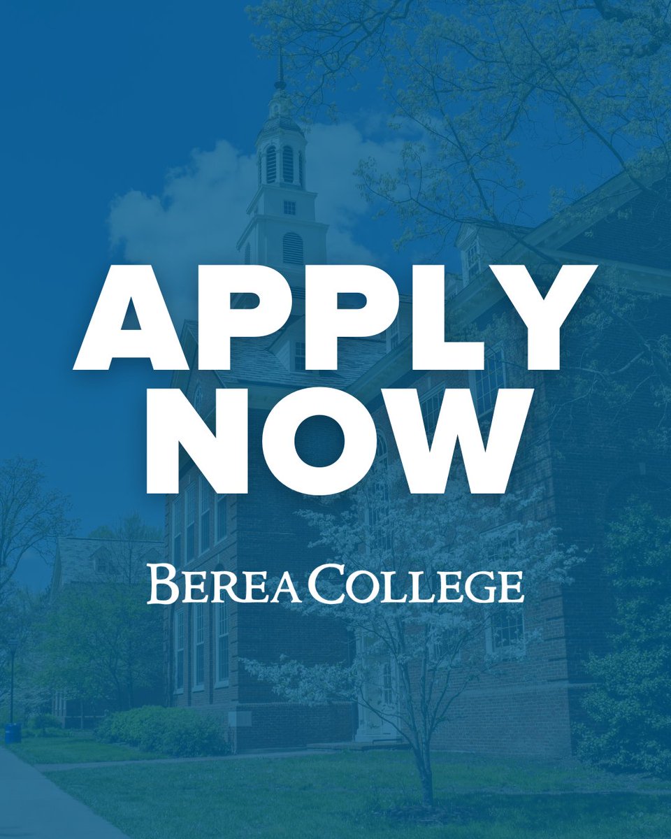 Just one week to go! Submit your application by March 31st and take the next step toward your future at Berea. Don’t miss your chance to be Berea Bound, and apply now! 

🔗 Link To Apply:  bit.ly/42TZHu8 

#DeadlineAlert #ApplyNow #BereaBound #March31st #BereaCollege