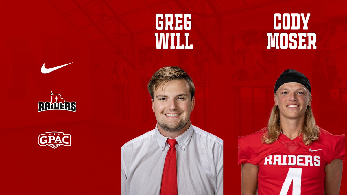 NWC Red Raiders (@nwcraiders) on Twitter photo ๐ ๐๐๐๐๐๐๐๐ ๐๐๐๐
๐
๐
๐๐๐๐๐๐๐๐
Greg Will has been promoted to a full-time assistant coach role, while Cody Moser will join the staff as an assistant coach for the defensive secondary.
๐ฐ: tinyurl.com/22bg6gby
#RaidersStandOut | <a href="/nwc_fb/">Northwestern College Football</a> ๐ ๐๐๐๐๐๐๐๐ ๐๐๐๐
๐
๐
๐๐๐๐๐๐๐๐
Greg Will has been promoted to a full-time assistant coach role, while Cody Moser will join the staff as an assistant coach for the defensive secondary.
๐ฐ: tinyurl.com/22bg6gby
#RaidersStandOut | <a href="/nwc_fb/">Northwestern College Football</a>