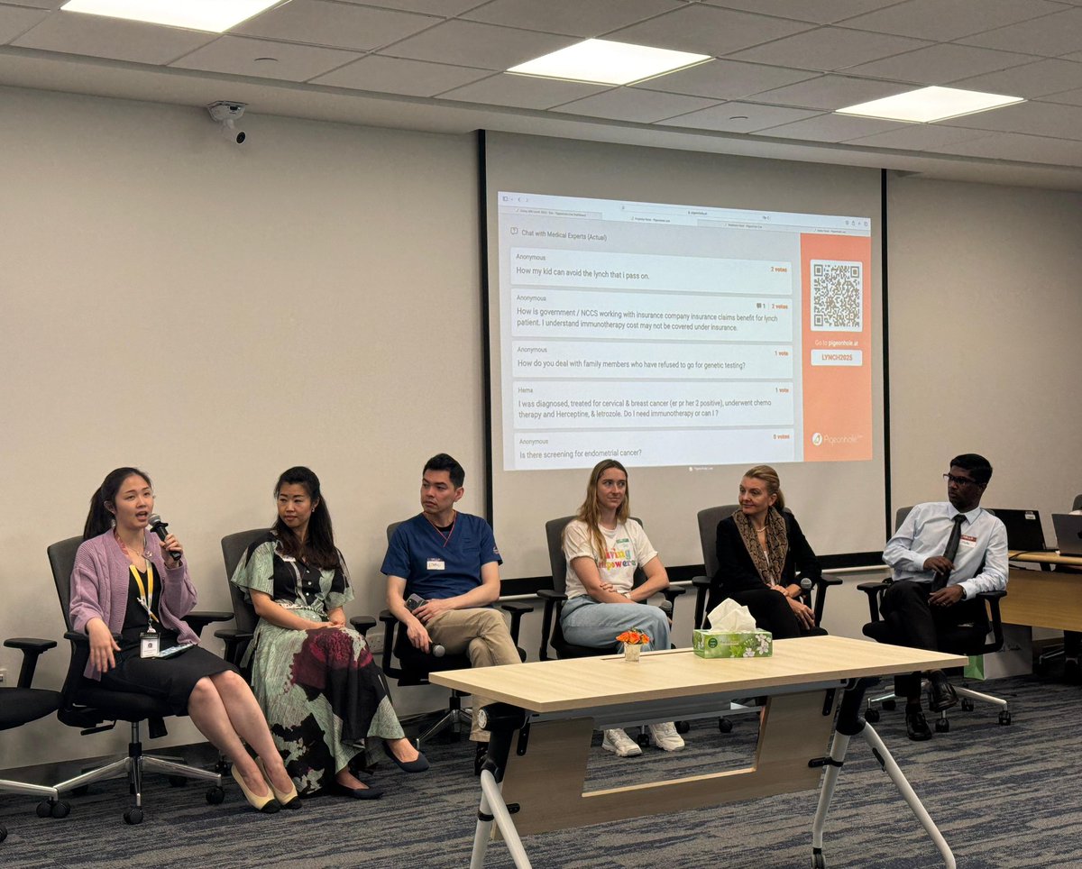 EvelynWongYT's tweet image. Living with Lynch 2025 was an amazing event organised by our incredible genetic counsellors at NCCS. A great curated programme and loved the discussion with patients and their families. #cascadetesting #earlyscreening @nccs
