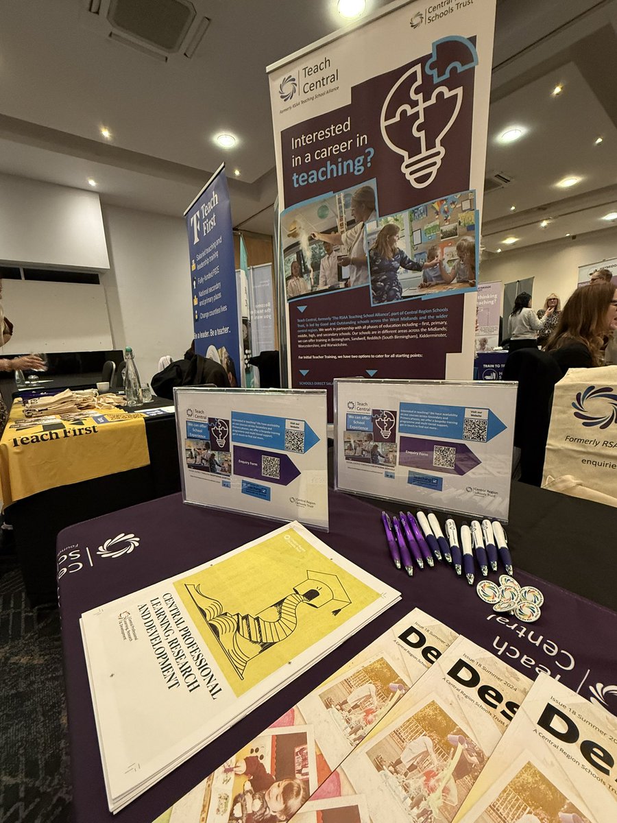 Come and visit us to find out more about our Teacher Training provision with <a href="/TeachCentral/">Teach Central</a> for the <a href="/getintoteaching/">Teaching</a> event at Birmingham Conference Centre #teaching