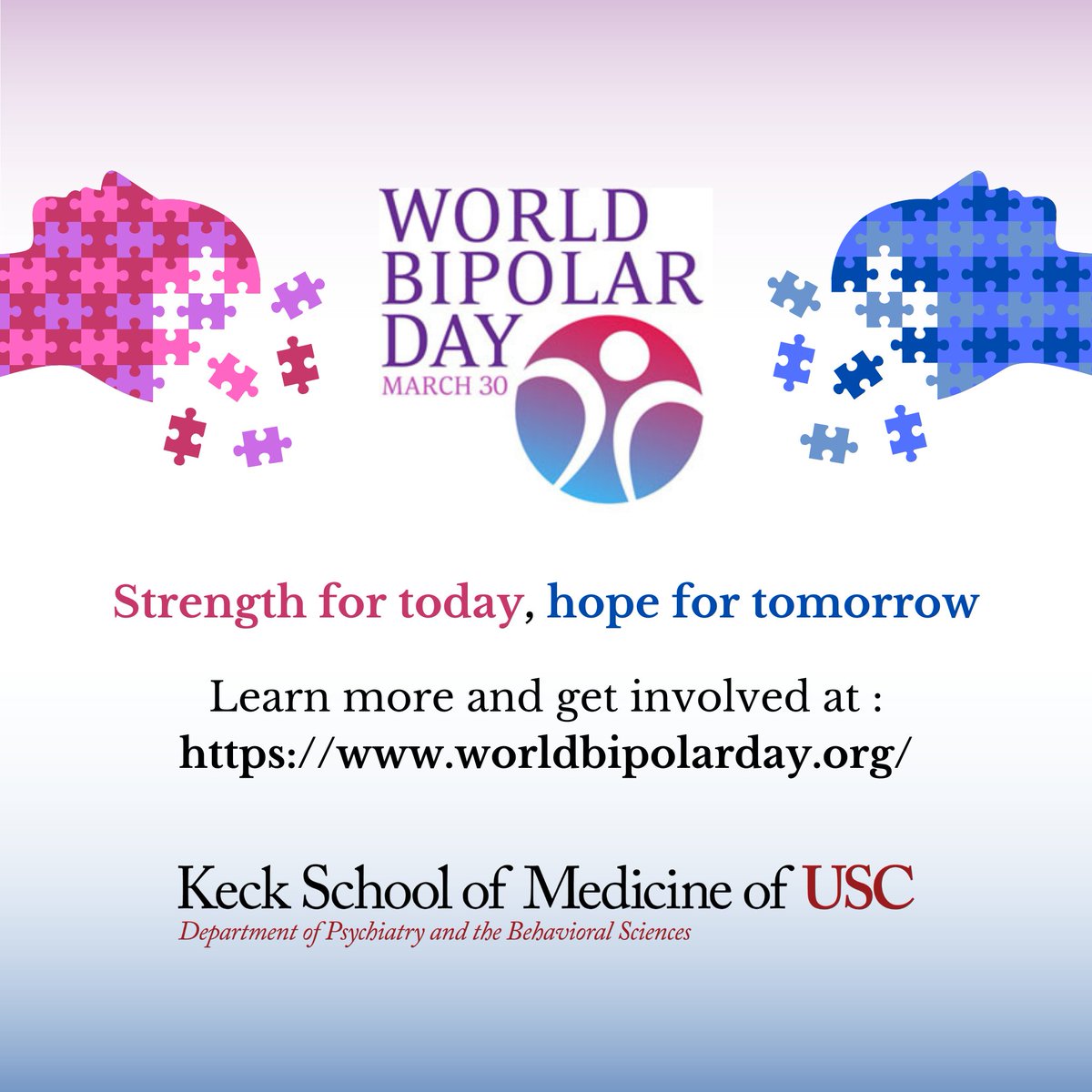 USC Psychiatry (@uscpsychiatry) on Twitter photo On this #WorldBipolarDay, we deepen our commitment to providing exceptional care for individuals who live with this disorder. Every year we further our understanding and expand our treatments. #USCPsychiatry #mentalhealth #bipolar <a href="/KECKSchool_USC/">Keck School of Medicine of USC</a> <a href="/KeckMedicineUSC/">Keck Medicine of USC</a> On this #WorldBipolarDay, we deepen our commitment to providing exceptional care for individuals who live with this disorder. Every year we further our understanding and expand our treatments. #USCPsychiatry #mentalhealth #bipolar <a href="/KECKSchool_USC/">Keck School of Medicine of USC</a> <a href="/KeckMedicineUSC/">Keck Medicine of USC</a>