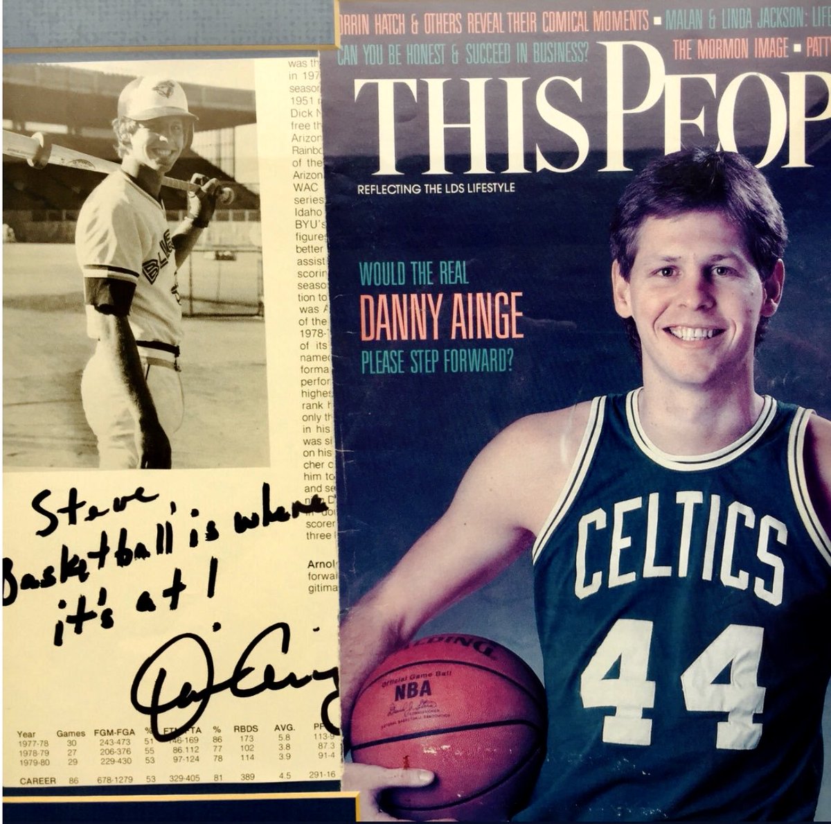 SoupySteve1's tweet photo. Seems appropriate now 💁‍♂️☺️
I believe that Danny Ainge possibly made the right choice?
Who knew, when I had him sign this 43 years ago, that “basketball is where it’s at!”GO COUGARS 🏀!
⁦⁦@BYUSportsNation⁩
⁦@BYUMBB⁩ 
⁦@LockedOnCougars⁩ 
⁦⁦@utahjazz⁩ https://t.co/ashI7tOldE