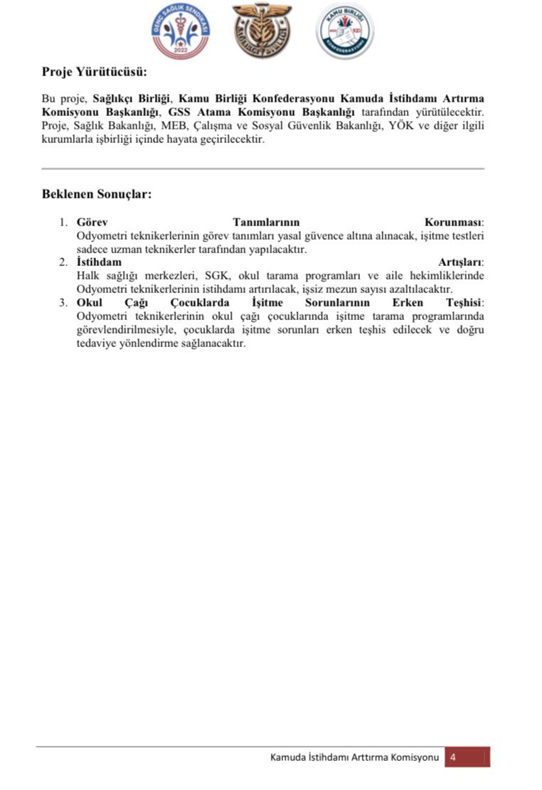 Sayın <a href="/drmemisoglu/">Prof. Dr. Kemal Memişoğlu</a>,

Son beş yıl içerisinde gerçekleştirilen yüz binlerce kişilik istihdamda, Odyometri mezunları için yalnızca 697 kişilik kontenjan ayrılmıştır. Bu sayının artırılmasını talep ediyoruz.

Yeni istihdam süreçlerinde #odyometriyeadilalım sağlanmasını arz ederiz.