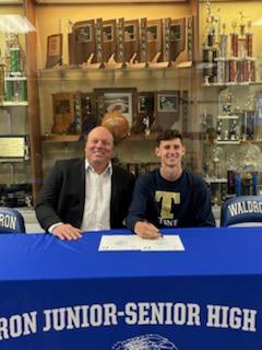 More pictures of our all time wins leader signing his letter to attend Trine University to play tennis! Congrats Lucas! <a href="/WaldronSports/">Waldron Athletics</a> <a href="/Sportsboss4life/">Jeff Brown</a> <a href="/KrisMills007/">Kris Mills</a> <a href="/mohawks1991/">Lori Shaw</a> <a href="/MooseShaw88/">John Shaw</a>