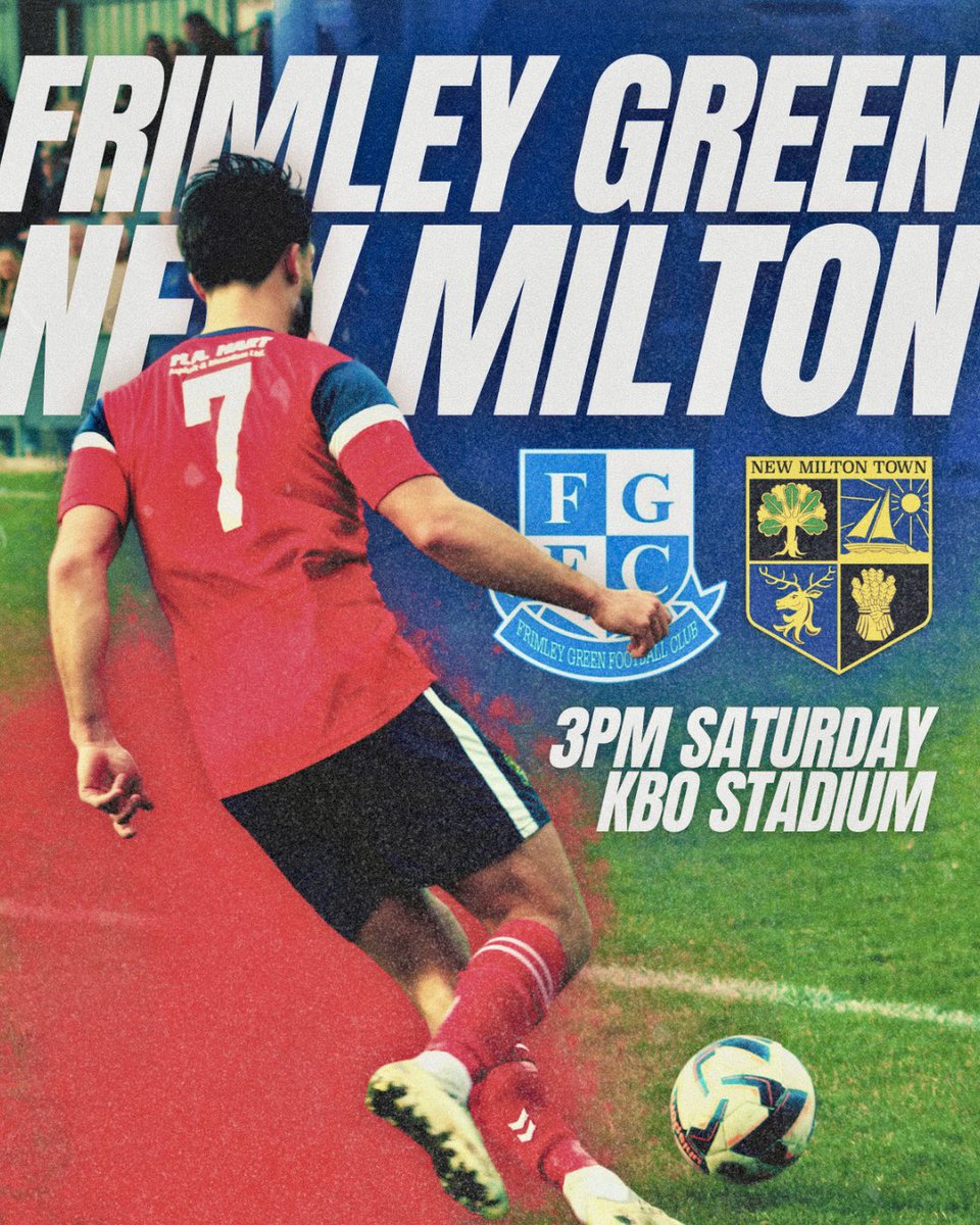 New Milton Town FC (@newmiltontown) on Twitter photo NEXT UP - Itโs 1st versus 2nd in the <a href="/WessexLeague/">Velocity Wessex League</a>
๐ <a href="/official_FGFC/">Frimley Green FC</a>
๐ Frimley Green Road, GU16 6JY
#FiveToGo | NEXT UP - Itโs 1st versus 2nd in the <a href="/WessexLeague/">Velocity Wessex League</a>
๐ <a href="/official_FGFC/">Frimley Green FC</a>
๐ Frimley Green Road, GU16 6JY
#FiveToGo |