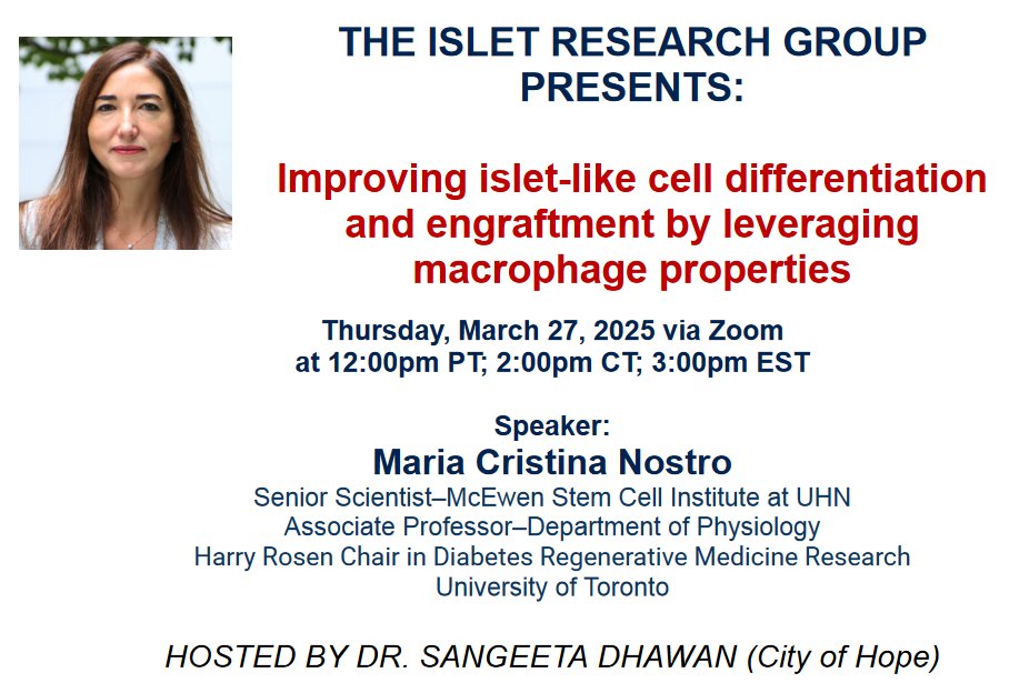 IsletSeries's tweet image. How do macrophages help improve islet differentiation and engraftment? Join us with @mcnostro this Thursday 3/27/25