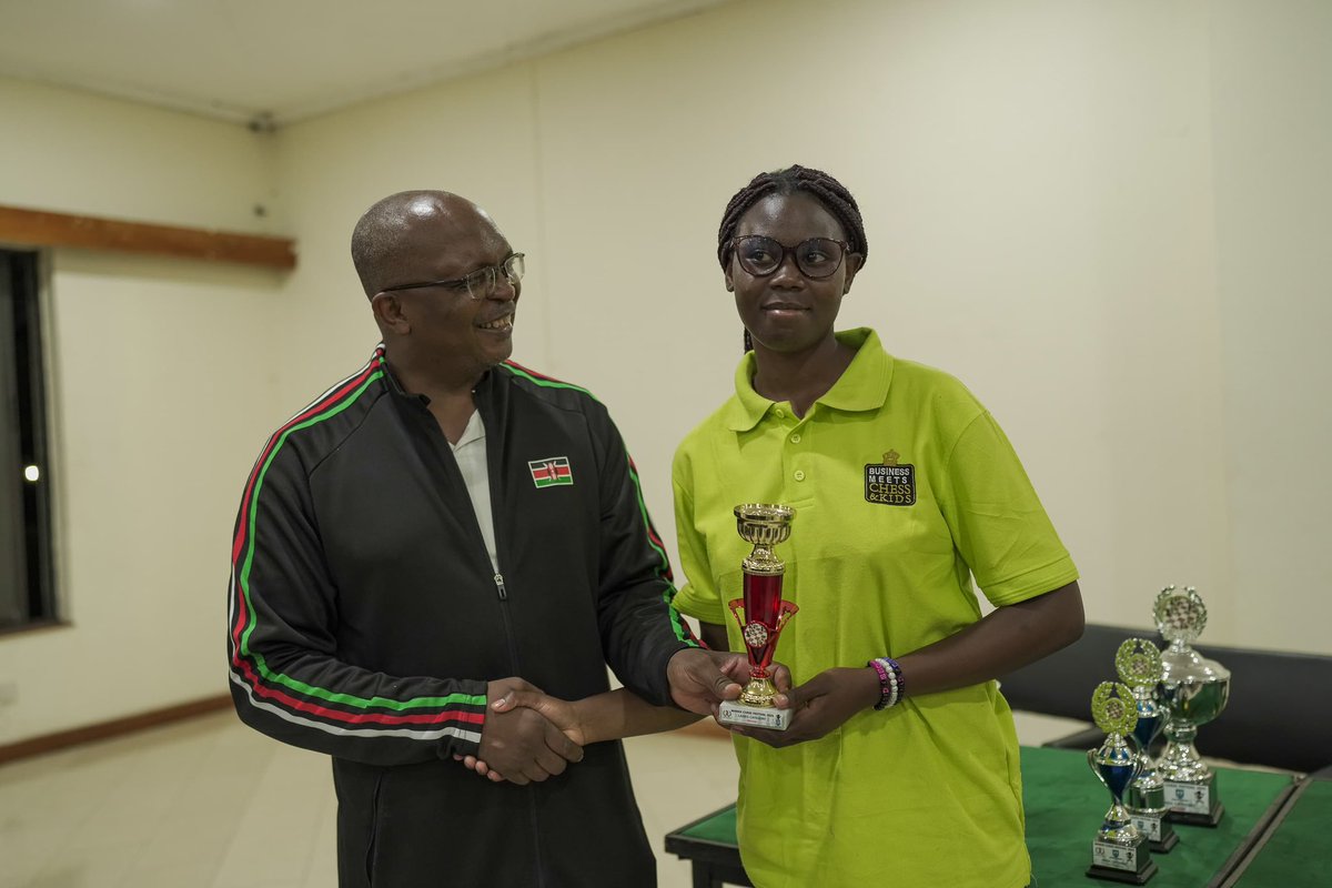 Mercy Ingado from Kenya who is part of our CCG Program,  at the Waridi open chess tournament, and won best lady.

She also participated in the universities event where they had playoffs to pick the best female &amp; male to play in the annual Abu Dhabi open in August. She came 1st