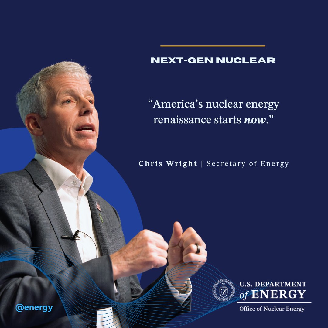 Office of Nuclear Energy | US Department of Energy (@govnuclear) on Twitter photo BREAKING: <a href="/ENERGY/">U.S. Department of Energy</a> re-issues $900 million solicitation to build and deploy up to two advanced light-water small modular reactors.
The U.S. nuclear industry is back under <a href="/POTUS/">President Donald J. Trump</a>.
Learn more: bit.ly/4kVr6WL BREAKING: <a href="/ENERGY/">U.S. Department of Energy</a> re-issues $900 million solicitation to build and deploy up to two advanced light-water small modular reactors.
The U.S. nuclear industry is back under <a href="/POTUS/">President Donald J. Trump</a>.
Learn more: bit.ly/4kVr6WL
