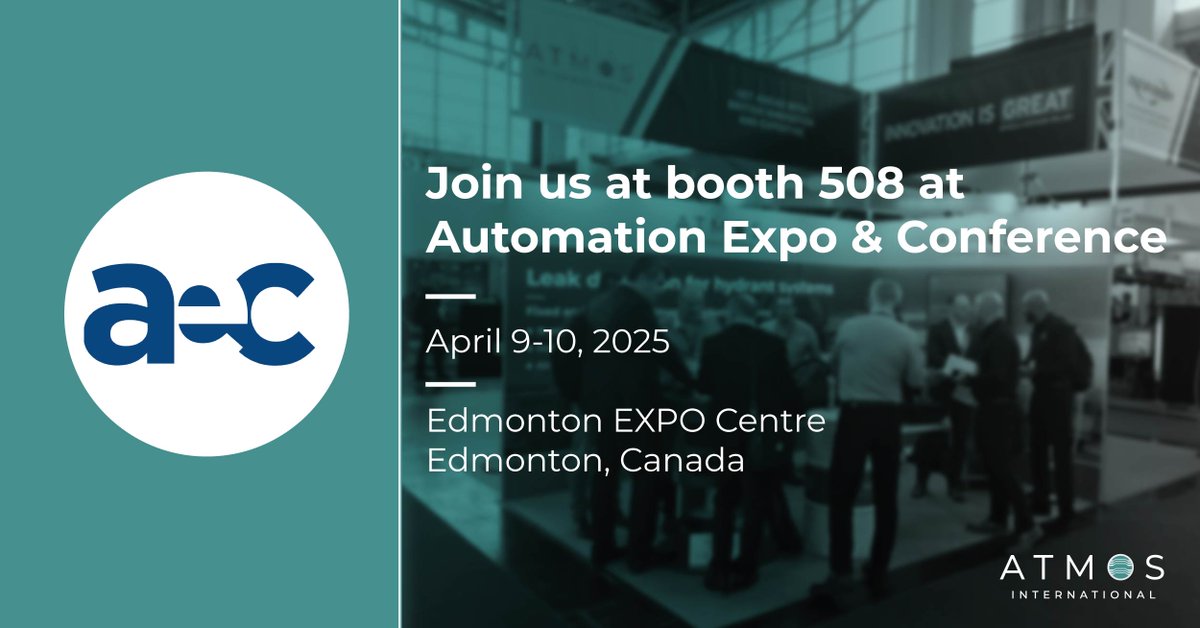 AtmosInt's tweet image. From April 9-10, visit us at Automation Expo & Conference (AEC) at booth 508 to learn about our pipeline leak detection and simulation solutions.
okt.to/LkpfKX
#pipelinetechnology #leakdetection #pipelinesimulation #aec2025