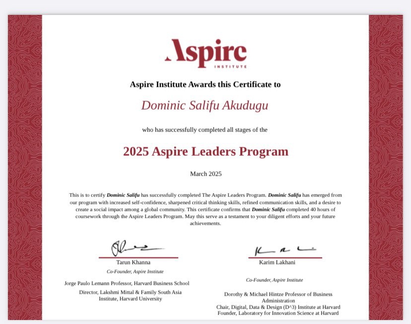 AkuduguIn44993's tweet photo. Successfully graduated from Aspire . Thank you @aspire_leaders for the personal growth and leadership development. https://t.co/1znHn3gQ4z