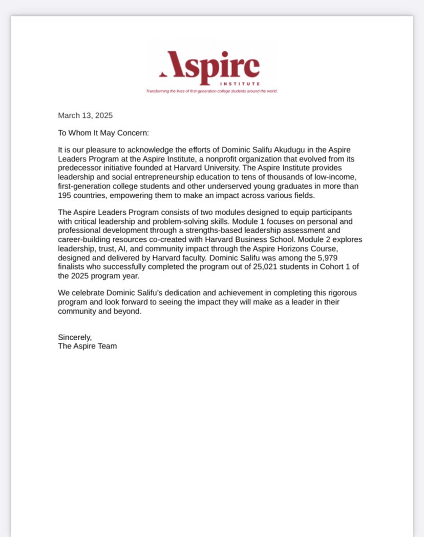 AkuduguIn44993's tweet photo. Successfully graduated from Aspire . Thank you @aspire_leaders for the personal growth and leadership development. https://t.co/1znHn3gQ4z