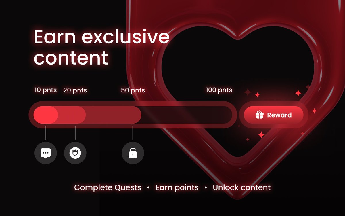 SUBBDofficial's tweet image. The best content comes at a price - but who doesn&apos;t love a free unlock? 🔥

SUBBD lets you complete quests at no cost to stack up points... 

Allowing you to bypass the paywall to claim content ❤️