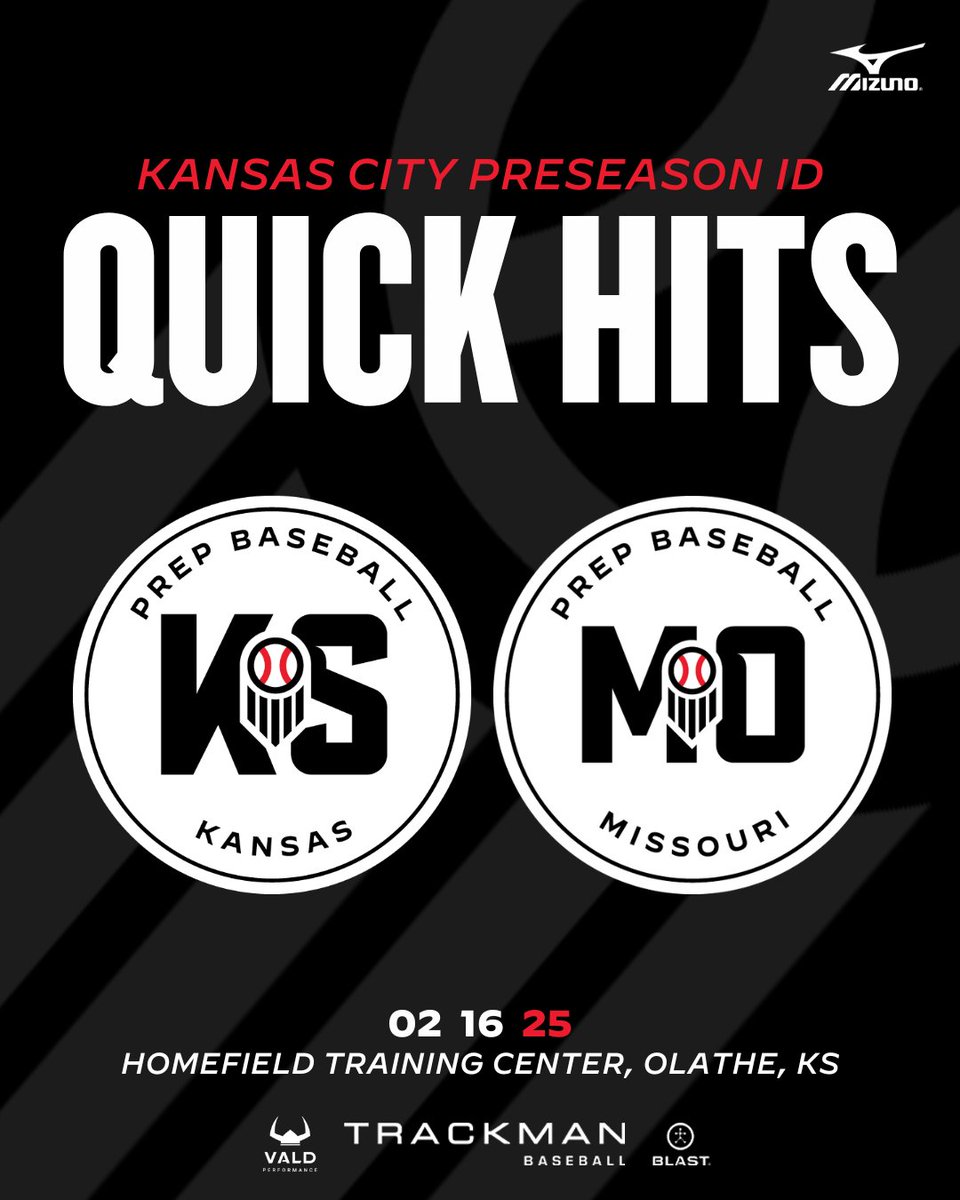 Prep Baseball Kansas (@prepbaseballks) on Twitter photo ๐๐๐ง๐ฌ๐๐ฌ ๐๐ข๐ญ๐ฒ ๐๐ซ๐๐ฌ๐๐๐ฌ๐จ๐ง ๐๐: ๐๐ฎ๐ข๐๐ค ๐๐ข๐ญ๐ฌ
+ Takeaways from the Kansas City Preseason ID, held at the Homefield Training Center in Olathe.
+ Scout notes on 20+ name-to-know players, found here. ๐
๐: loom.ly/H1Yk30Y // #KCPID25 ๐๐๐ง๐ฌ๐๐ฌ ๐๐ข๐ญ๐ฒ ๐๐ซ๐๐ฌ๐๐๐ฌ๐จ๐ง ๐๐: ๐๐ฎ๐ข๐๐ค ๐๐ข๐ญ๐ฌ
+ Takeaways from the Kansas City Preseason ID, held at the Homefield Training Center in Olathe.
+ Scout notes on 20+ name-to-know players, found here. ๐
๐: loom.ly/H1Yk30Y // #KCPID25