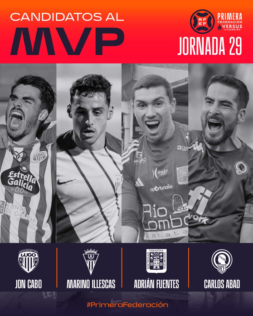 🌟 ¡Los más destacados del fin de semana!

¡Estos son los candidatos a 𝗠𝗩𝗣 de la 𝗷𝗼𝗿𝗻𝗮𝗱𝗮 𝟮𝟵!

🏅 <a href="/versuselearning/">Versus e-Learning Group</a> 🏅

#PrimeraFederación